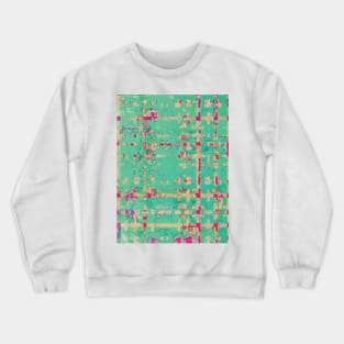 Hot Pink & Mint Green Spring Abstraction Crewneck Sweatshirt